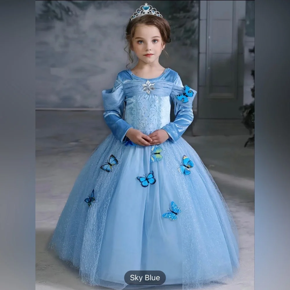 🎉LAST PIECE 🎉 8pcs Girls Butterfly Princess‎ Dress Costume With Accessories